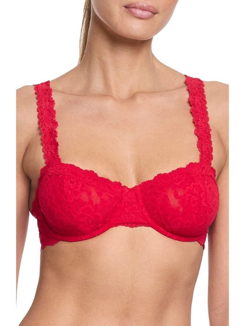 HANKY PANKY HP17  Signature Lace Balconette Bra RED NWT 38DDD $68